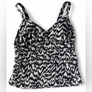 Knix Womens Tankini Swim Suit Top Summer Beach Safari Maximalism Swimwear Medium